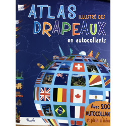 ATLAS ILLUSTRE DES DRAPEAUX EN AUTOCOLLANTS  - 1