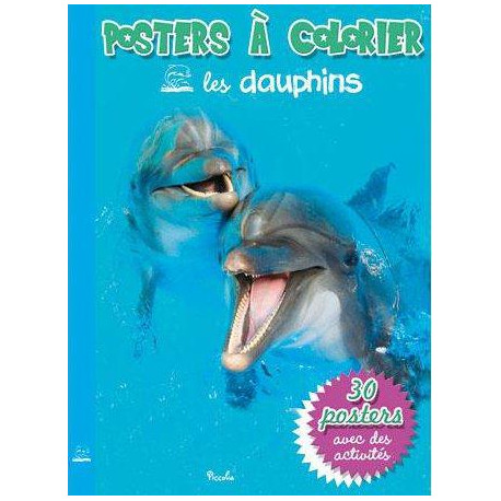 Posters à colorier : Les dauphins