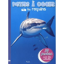 posters à colorier les requins